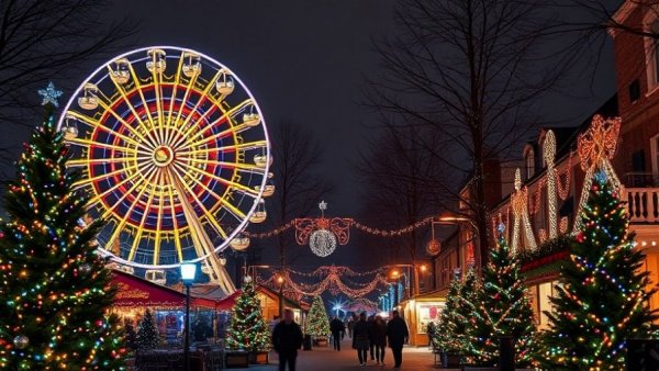 Christmas Eve at San Jose's Christmas in the Park, vibrant holiday scene