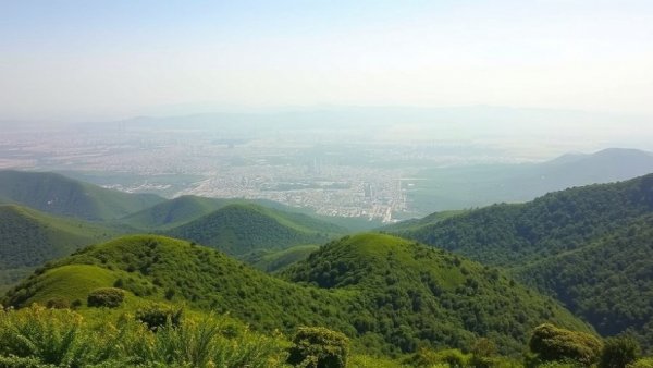 Expansive view of Bay Area hikes with cityscape and mountains.