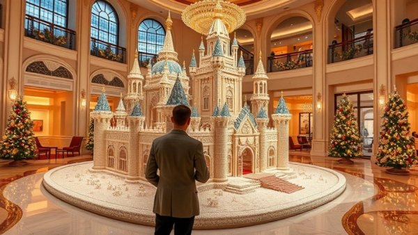 20th anniversary Sugar Castle in San Francisco with observers in elegant setting.