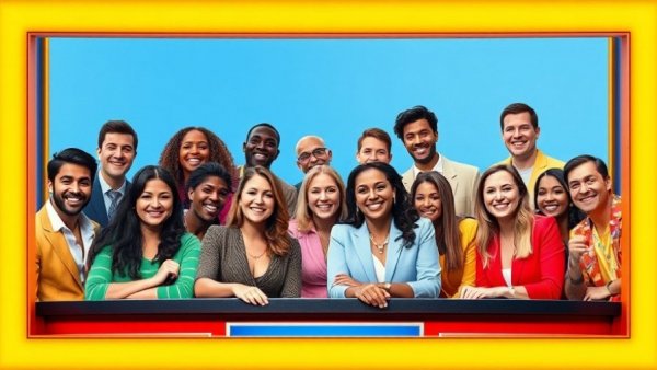 Collage of San Francisco Squares Charity Game Show participants smiling.