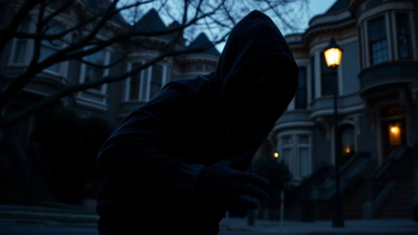 Mysterious hooded figure in San Francisco residential area; crypto theft in San Francisco.