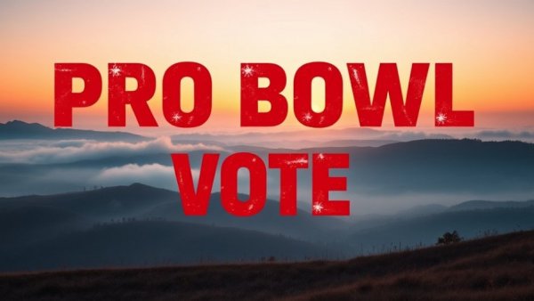 Vote for 49ers Players Pro Bowl graphic over sunrise landscape.