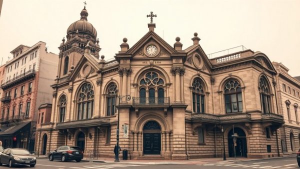Historical view of synagogue in Pacific Heights showcasing architecture for SF History Night.