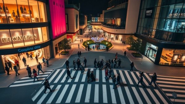 People gather outside Westfield Valley Fair on Black Friday night.