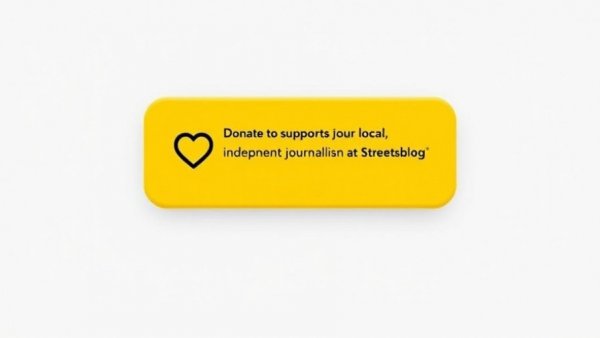 Yellow donate button supporting public transit journalism