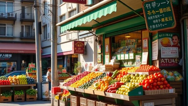 Courtney's Produce closure Duboce Triangle fruit stand vibrant display.