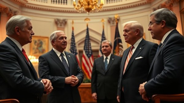 Political leaders discuss immigration applications halt at a meeting.