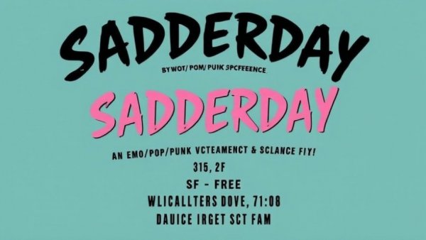 3/5/26: Sadderday: An Emo/Pop-Punk/Screamo Dance Party | SF - FREE