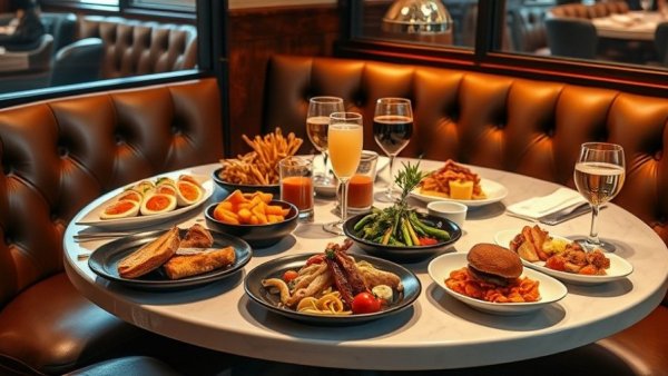 Chicken Fried Palace San Francisco gourmet dishes on wooden table.