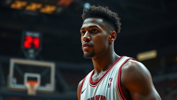 Focused basketball player on court, Terry Rozier sports betting context.