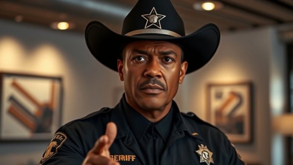 Sheriff discussing Stockton mass shooting at a press conference.