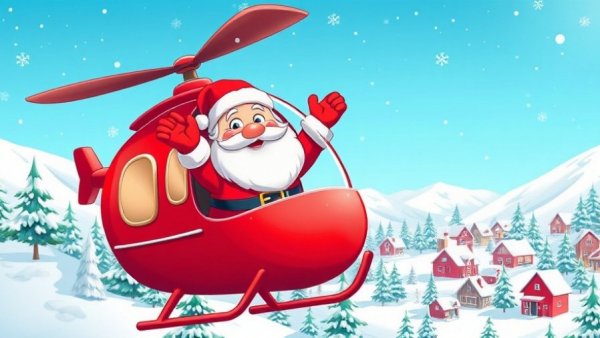 Santa's Jolly Landing Helicopter at Buchanan Field Airport event poster.