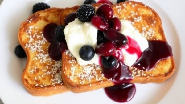 Sheet Pan French Toast With Mixed Berry Sauce
