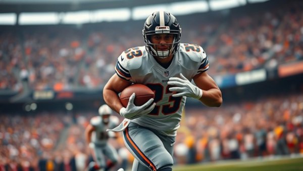 49ers player strategizing in playoff game, intense action.