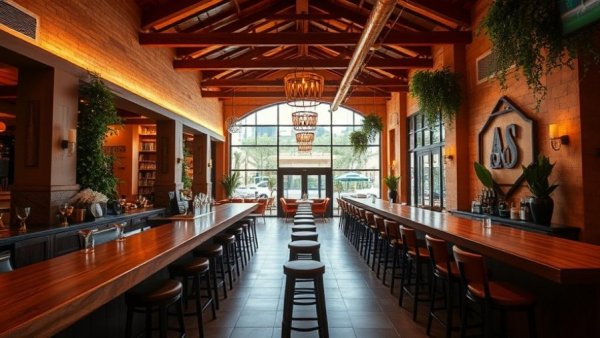 Modern Mexico City-inspired restaurant in North Beach with wooden bar and cozy seating.