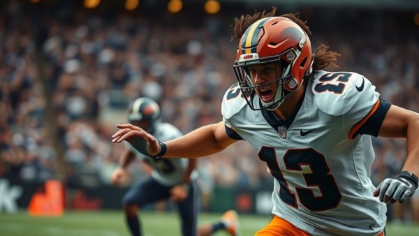 Dynamic action during 49ers Week 15 contest, player dodging opponent.