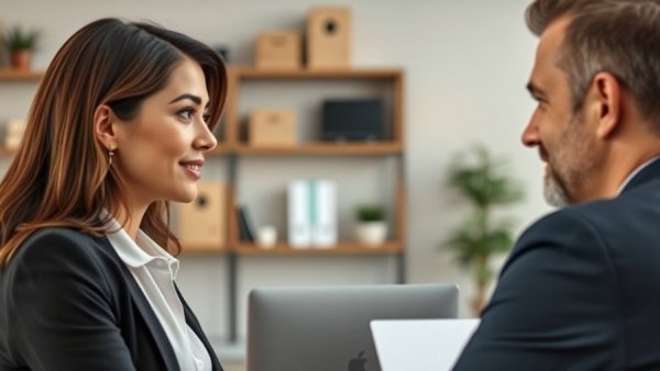 Professional interview scene discussing jQuery interview questions and answers