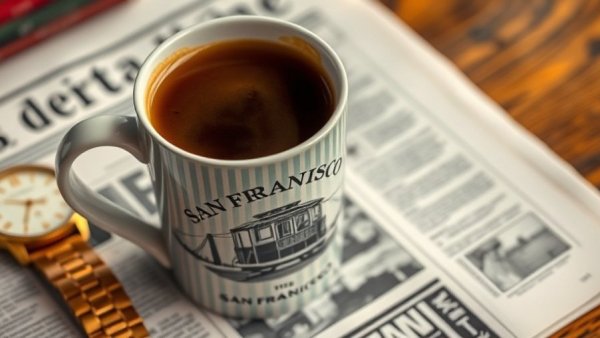 San Francisco mug and watch on Bay Area transportation news.