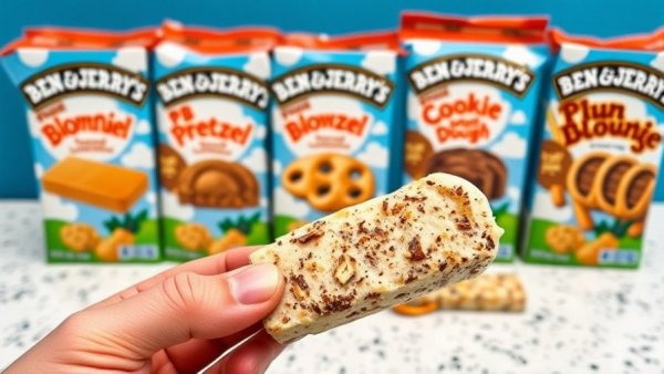 Free Ben & Jerry’s Ice Cream Bar Day display with ice cream bar in hand.