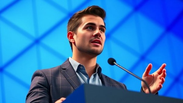 Presenter on stage during Super Bowl weekend San Francisco entertainment event.