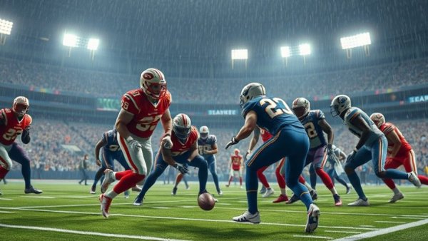 49ers vs. Colts game watching options highlighted in dynamic football scene.