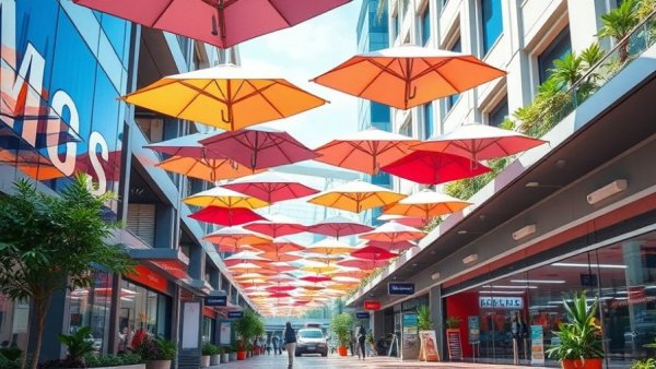 Grand Opening Tokyo Central Emeryville shopping center vibrant street scene.