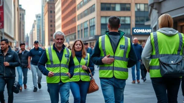 San Francisco Street Ambassador Program Expansion depicting community ambassadors in vibrant vests.
