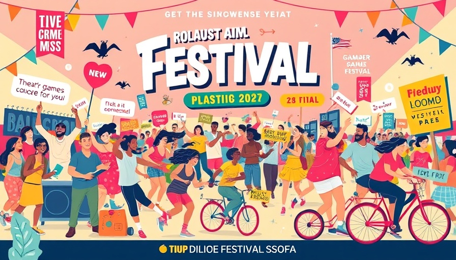 Festival flyer for SF's First Yes Fest highlighting activities and fun.