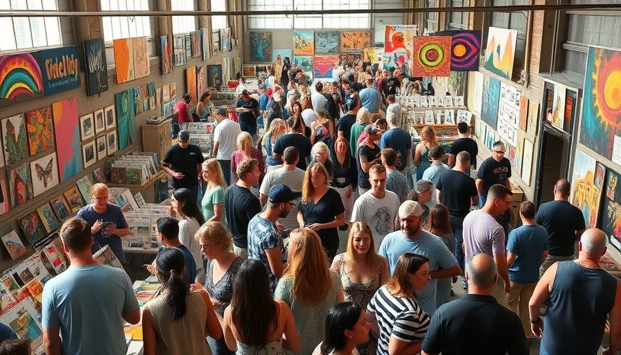 Box SF Artists & Makers Fair bustling with artists and visitors.