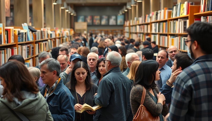 Diverse crowd at Bay Area Anarchist Book Fair 2025, lively atmosphere.