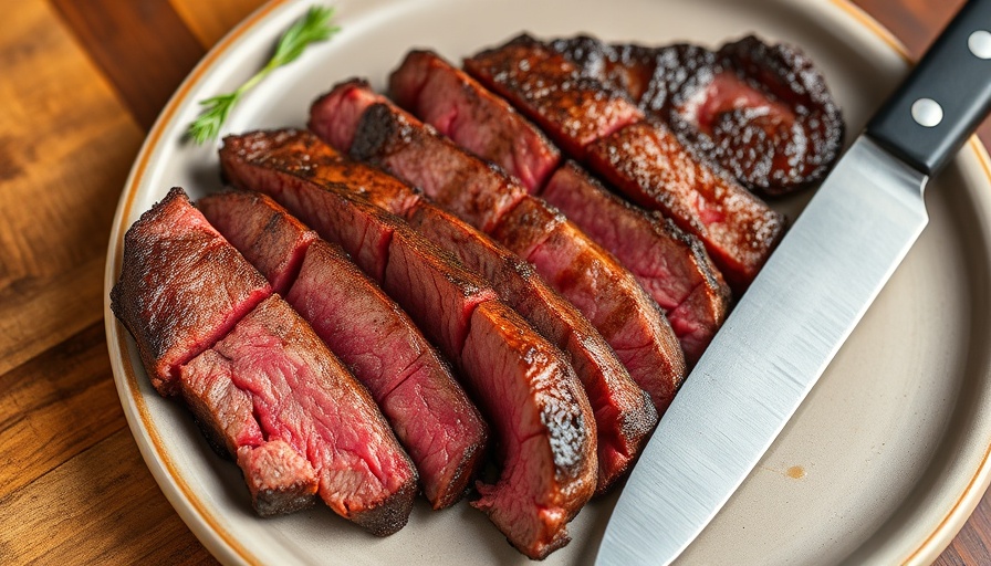 Expertly cut steak slices demonstrating Diamond Cut Steak Technique.