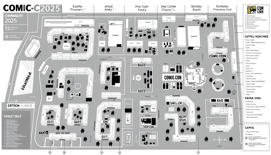 San Diego Comic-Con 2025 map layout featuring artist alley.