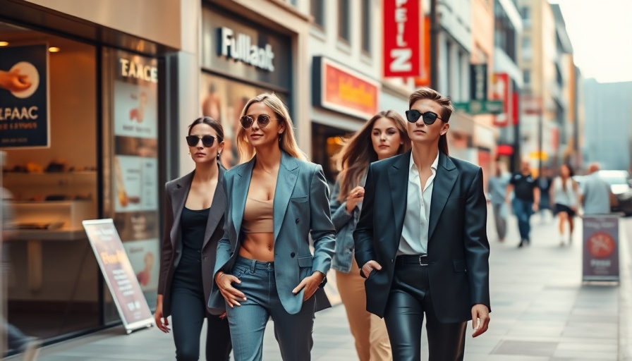Chic fashion trends in the Bay Area, stylish individuals walking in urban setting.