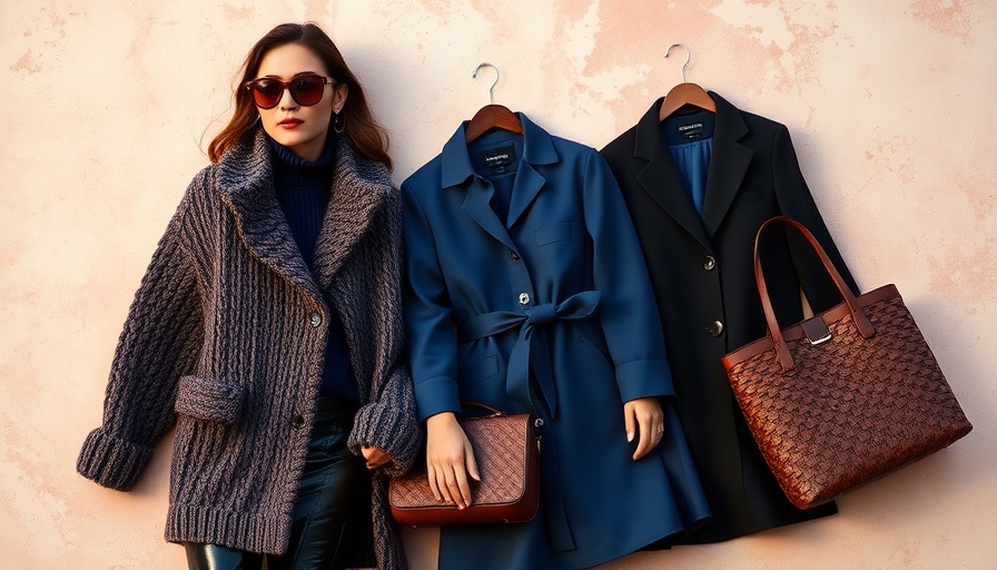 Saks Friends & Family Event Fall Style fashion ensemble with knit cardigan, boots, and accessories.
