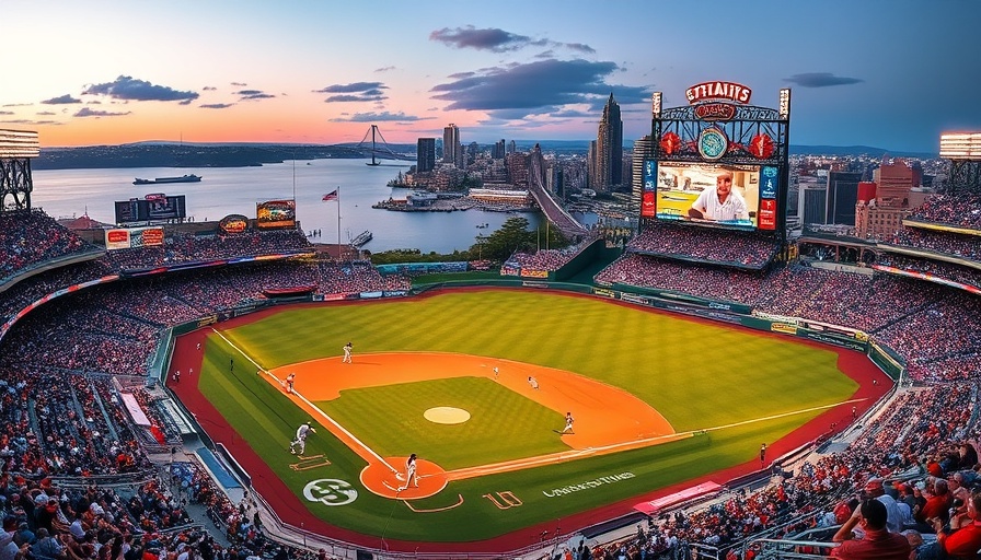 2025 San Francisco Giants Schedule at lively baseball game, evening.