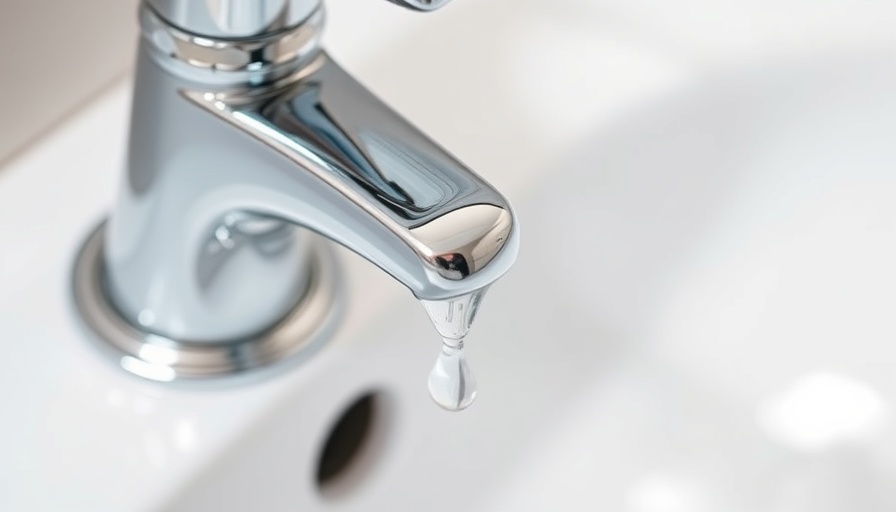 Benicia water conservation concept showing dripping faucet.