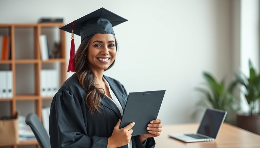 Graduate holding diploma in office, referencing Best IT Courses for Tech Professionals in 2025.