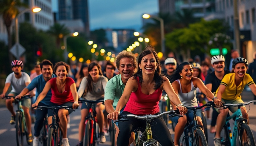 San Jose Bike Party cyclists enjoy night ride on city streets.