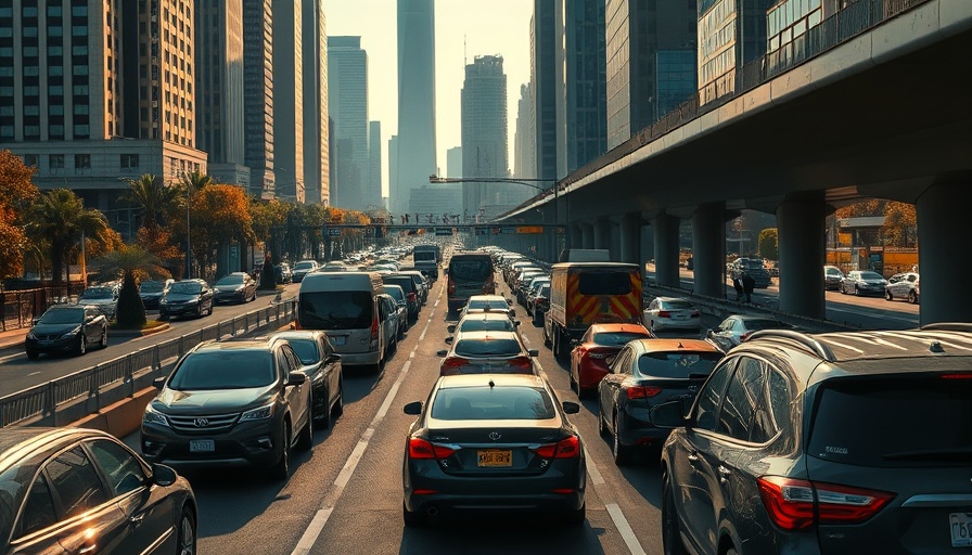 Urban traffic congestion illustrating congestion pricing benefits