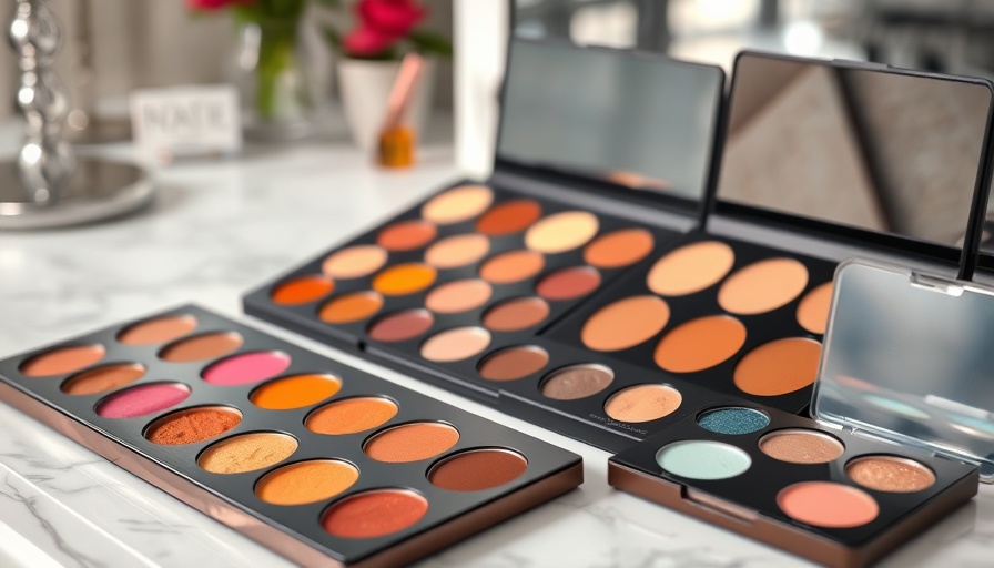 Assorted creamy eyeshadow palettes on sale.