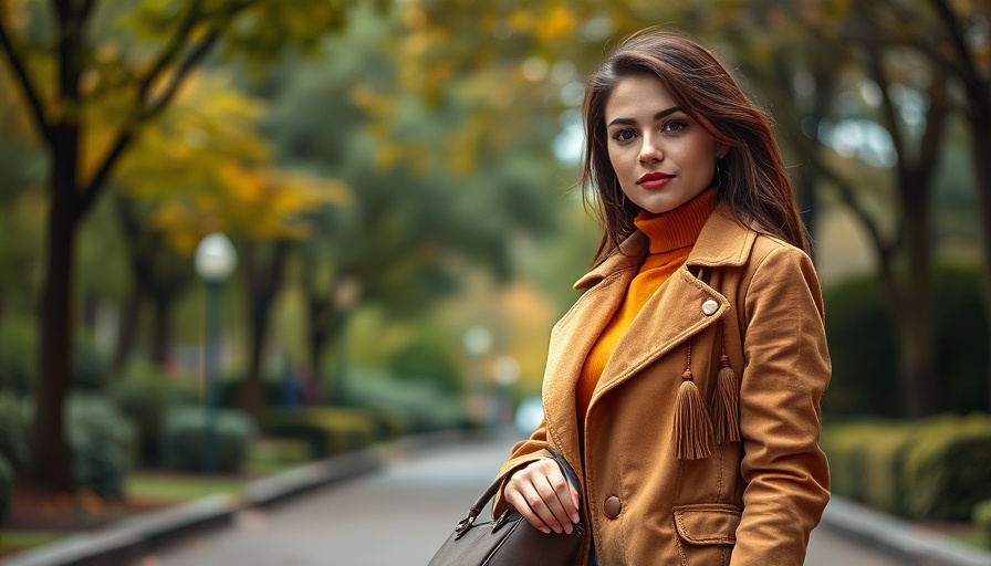 Stylish woman in suede jacket poses gracefully; Why Suede is Essential for Fall Fashion.