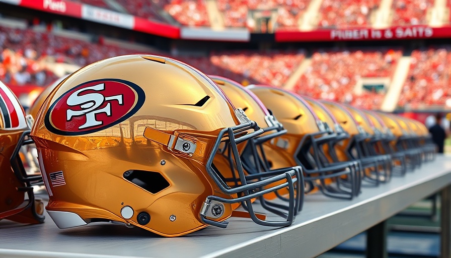 49ers helmets signify roster changes amid Spencer Burford injury impact.