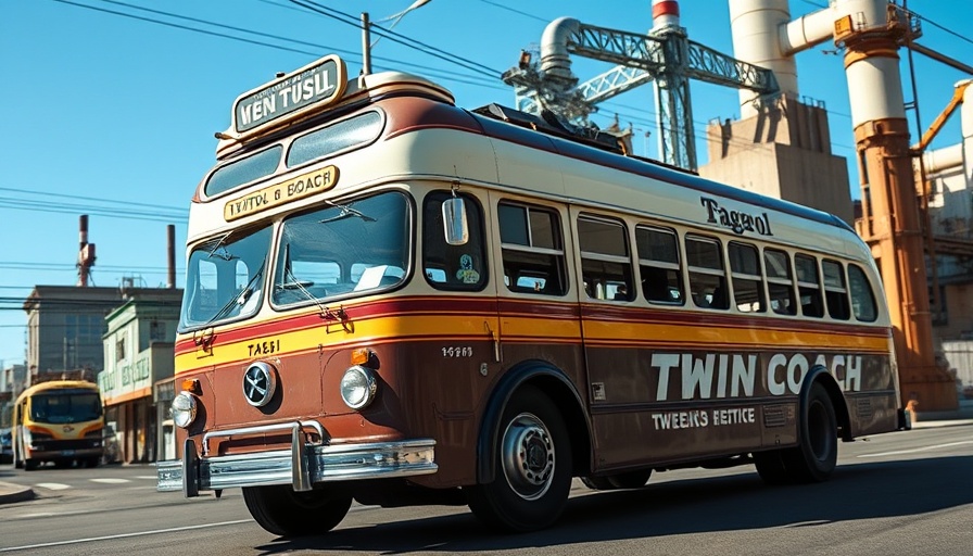 Vintage bus at Muni Heritage Weekend under clear blue sky.
