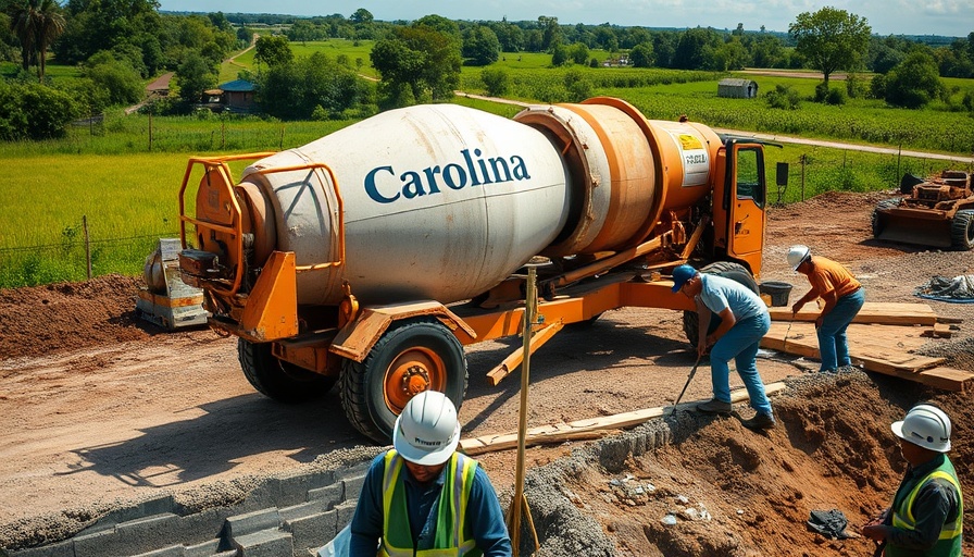 GMA travels 50 states: Construction site with concrete mixer in Asheville.