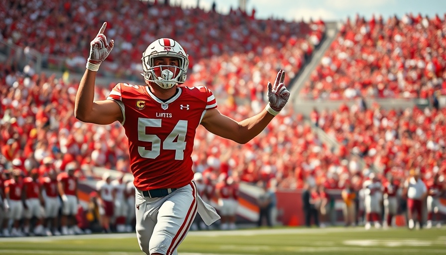 Fred Warner Record Passes Defended celebration on football field.