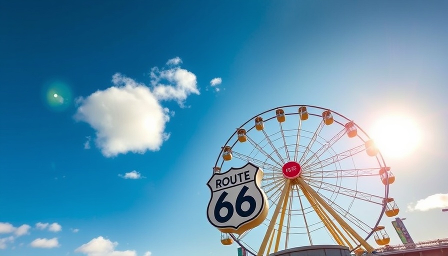 Santa Monica Pier Ferris wheel under blue sky, Santa Monica fiscal emergency.