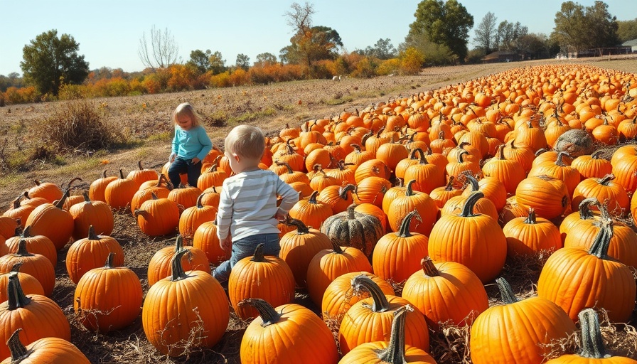 Pumpkin patch in fall, kids enjoying activities near San Francisco.