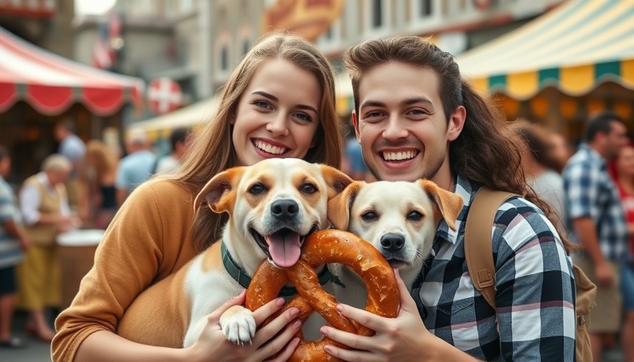 Walnut Creek Oktoberfest couple with dog enjoying the festival