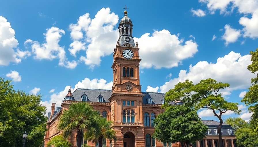Iconic clock tower and historic university building in Bay Area.