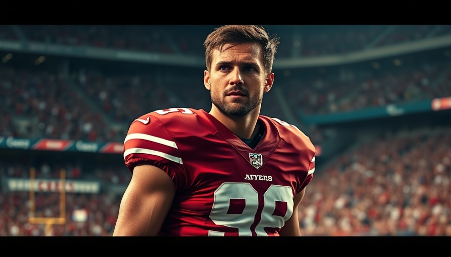 Dynamic football player in 49ers jersey showcases potential of the 49ers' offense.
